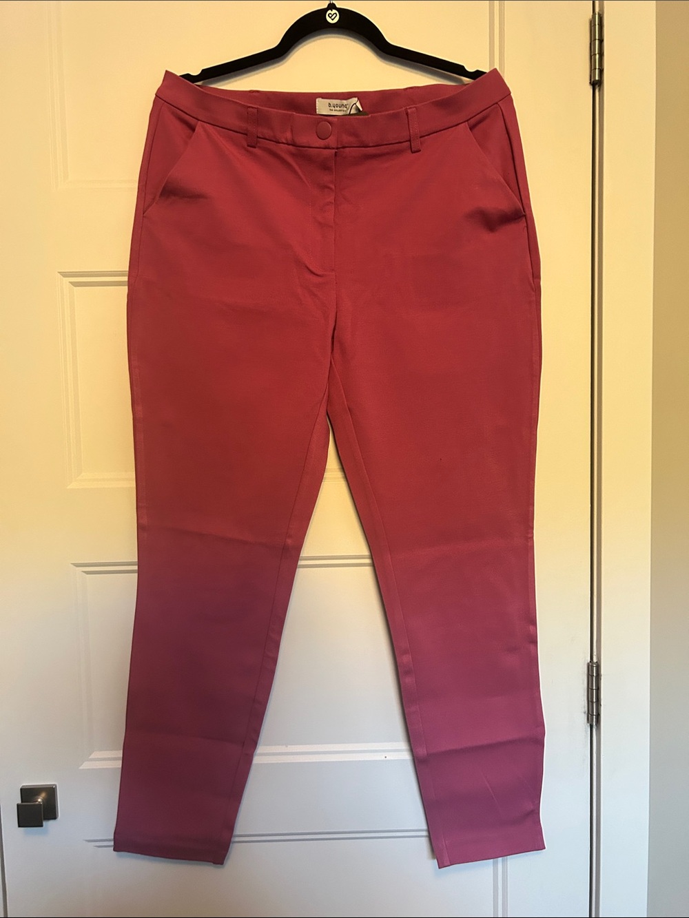 Slim Ankle Pants in Raspberry Pink